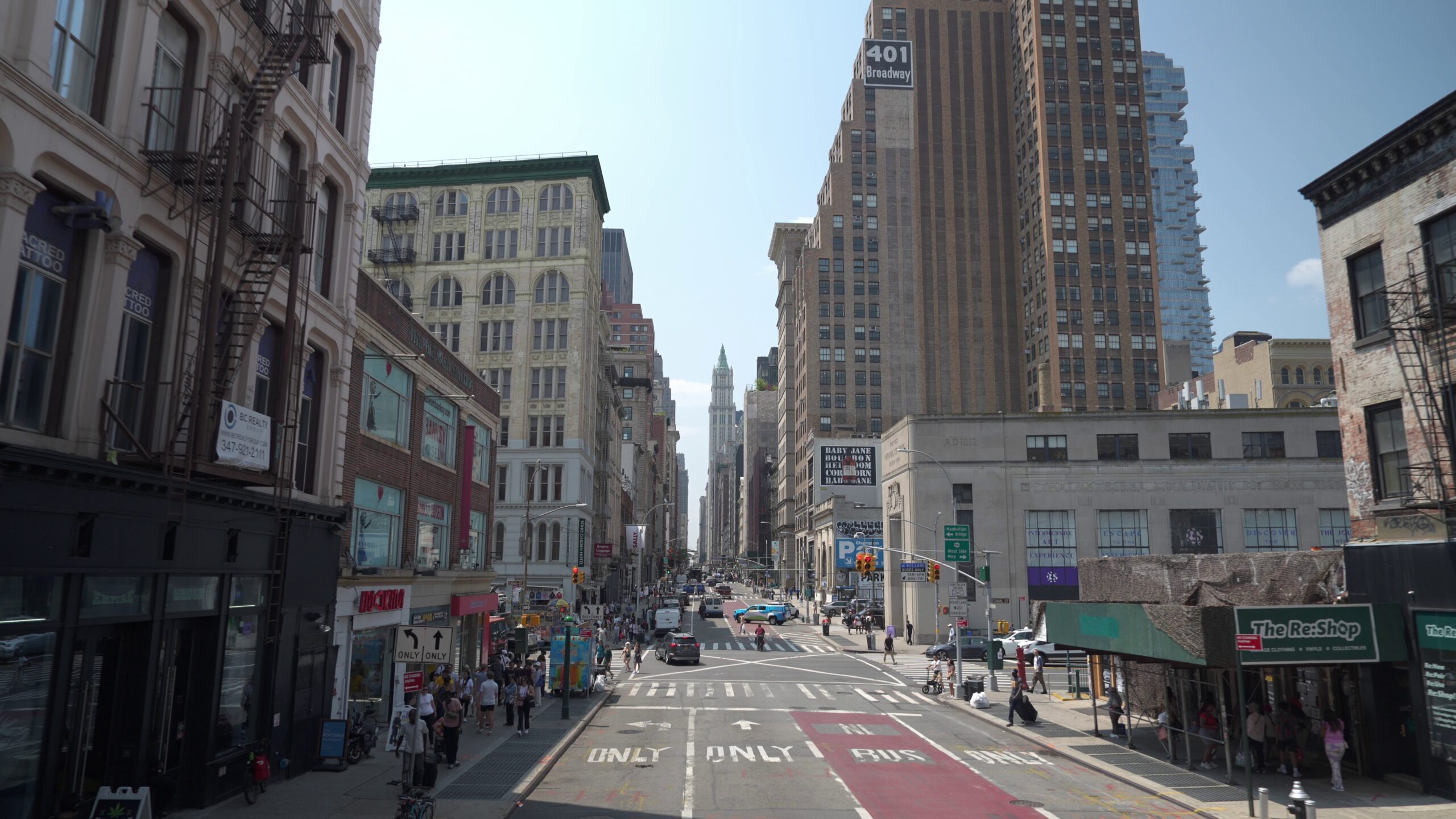 View of Broadway in New York City
